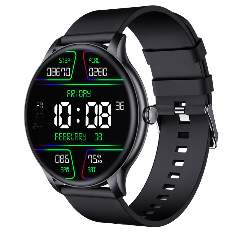 Watch2 (Foreign Trade Version Cross-Border) Measures Heart Rate with High Sensitivity, Intelligent Monitoring of Heart Rate Throughout the Day, Bluetooth Smart Watch