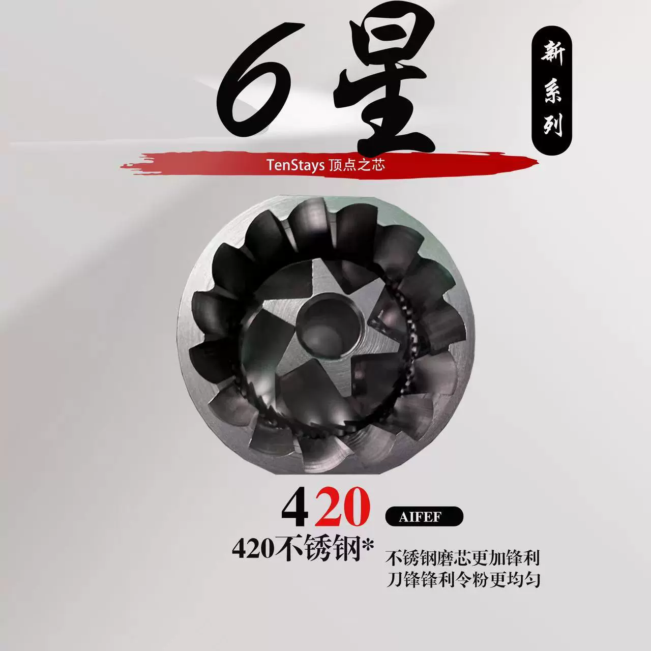 手摇咖啡磨豆机不锈钢磨芯 磨盘