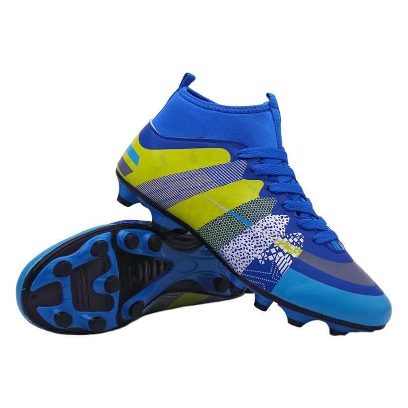 Zapatos de fútbol AG niños adultos jóvenes de alta-top volador tejido slip-on calcetines boca larga uñas de goma inferior FG zapatos de entrenamiento antideslizante