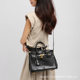 Genuine Leather handbag women's bag stone pattern classic platinum bag first layer cowhide Callie bag women's shoulder messenger bag