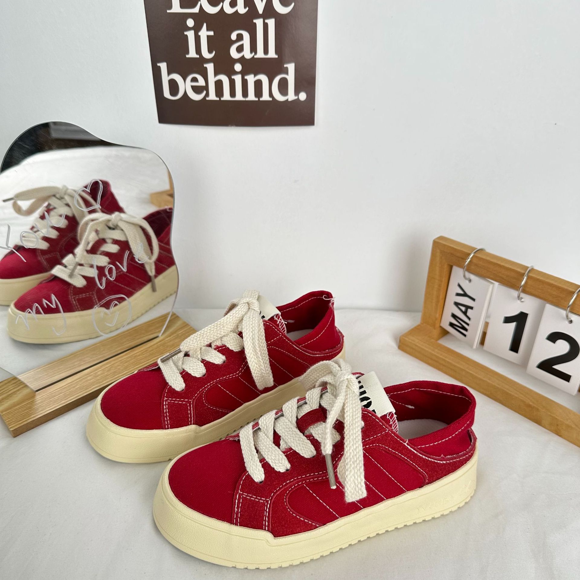 Yuanbo 2024 primavera nuevos estudiantes zapatos de lona de mujer coreana versátil callejera nuevos zapatos de piso plano image 4