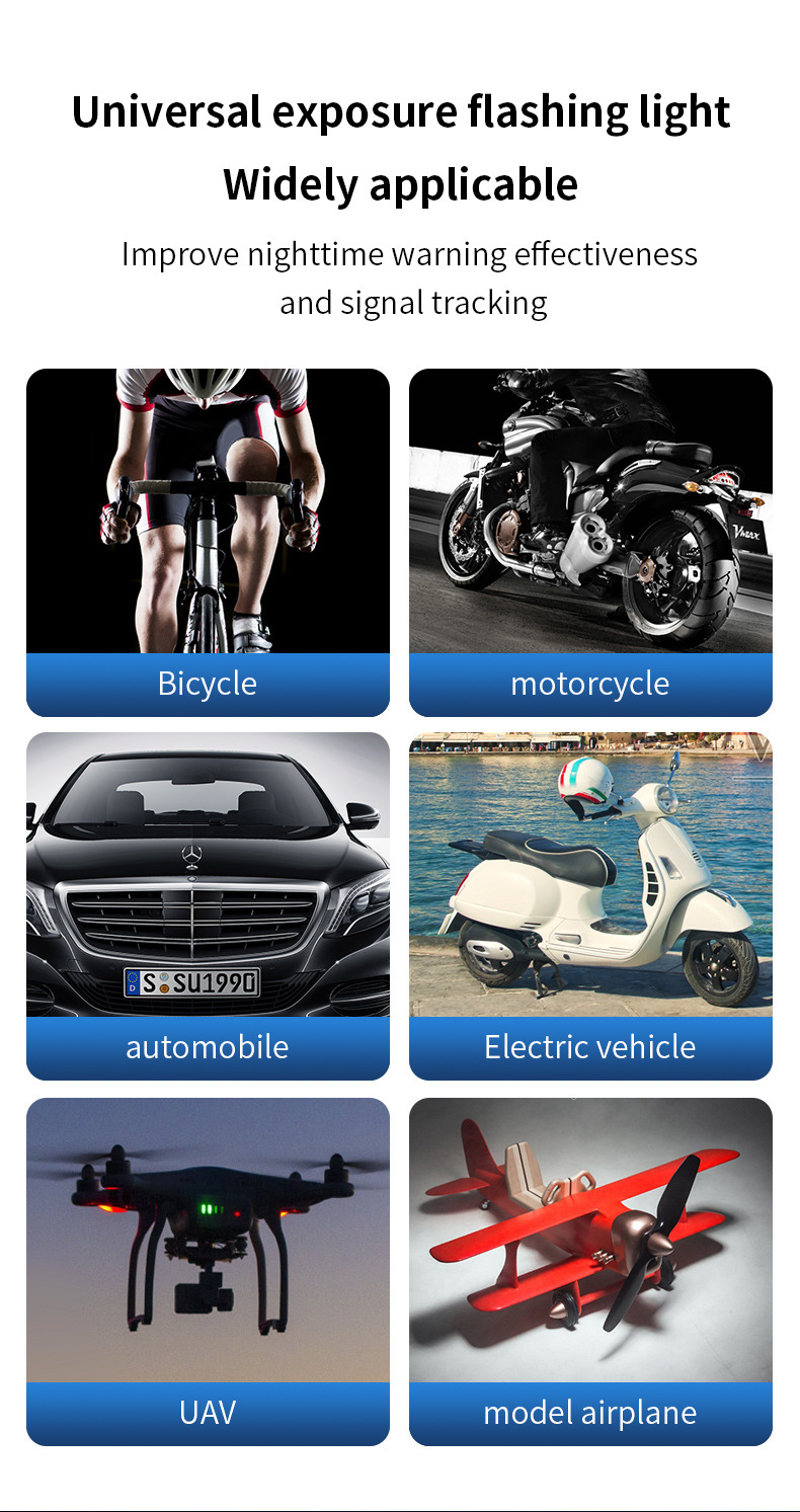 Cross-border supply of motorcycles, electric vehicles, led flash lights, aircraft lights, bicycle tail lights, drone charging pilot lights