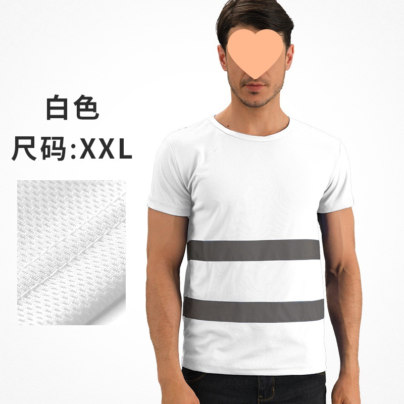 LIKAI camiseta reflectante de velocidad de secado sitio de construcción ropa de seguridad de mangas cortas publicidad de ciclismo chaleco reflectante chaleco