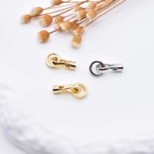 diy饰品项链扣  鱼钩扣 珍珠水晶项链连接结尾扣 鱼钩圆形扣头