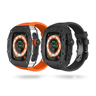 Carbon Fiber Case for Apple Ultra 2 49mm Carbon Fiber Modified Case Compatible with iWatch Ultra
