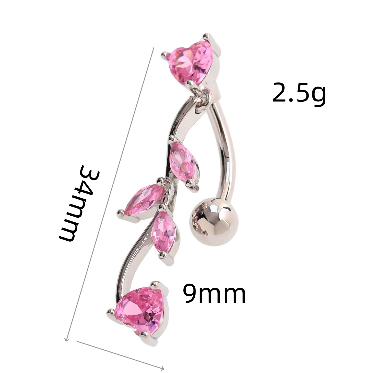 Pointed titanium steel lip stud product view