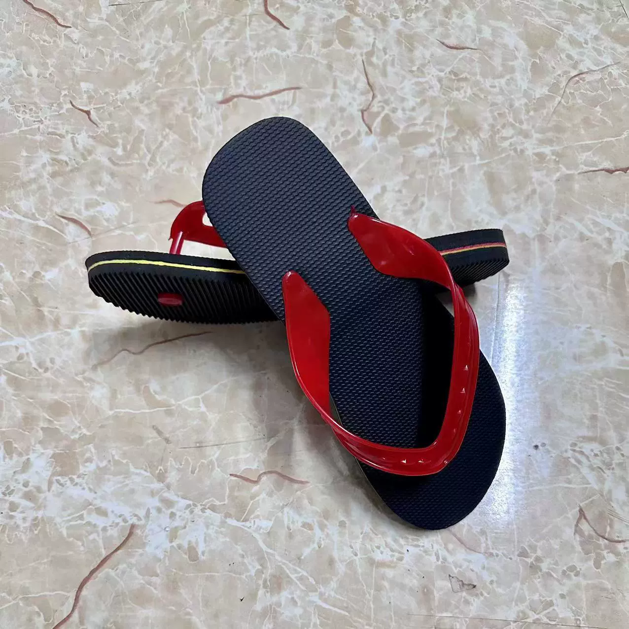 Zhanjiang Wu Sichuan Leizhou красные шлепанцы мужские летние нескользящие простые повседневные красные сандалии на плоской подошве шлепанцы пляжные