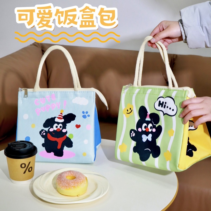 ins风卡通保温包学生上班族便携便当包可爱加厚保温手提袋保温袋
