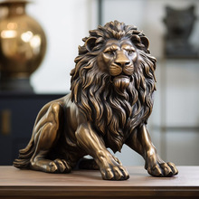 铸铜狮子雕塑寺庙景区别墅门口纯铜大型故宫狮子大型汇丰狮子摆件