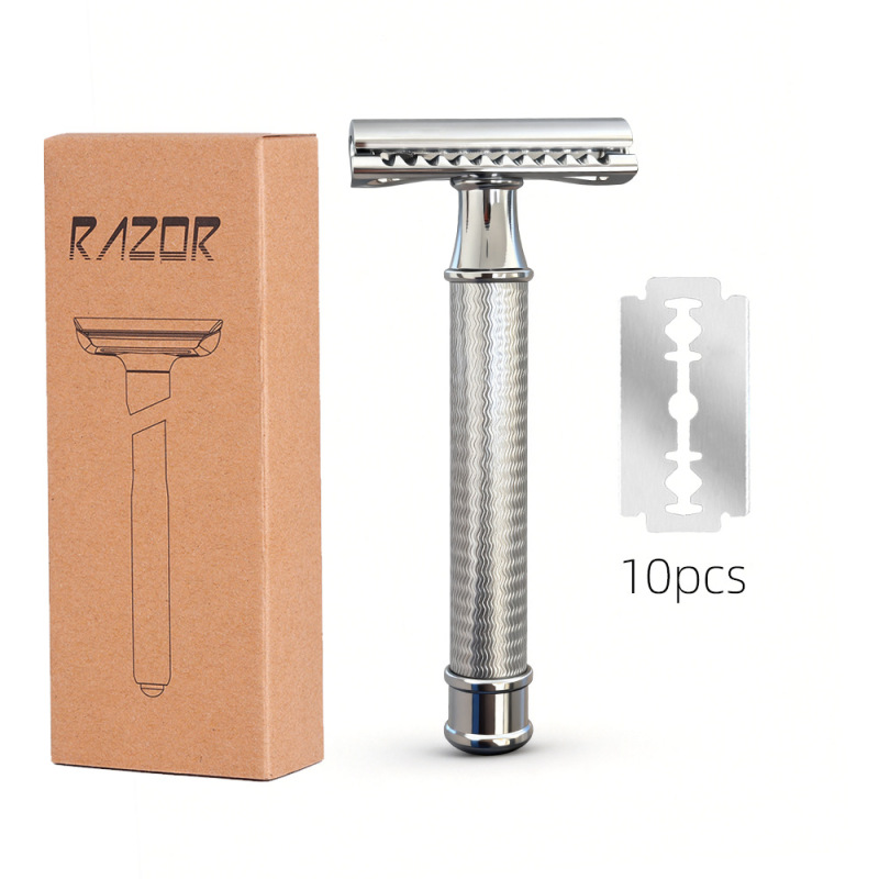 Manual Razor Stainless Steel Vintage Razor Universal M5 Screw-On Blade Handle Manual Razor Stainless Steel Vintage Razor Universal M5 Screw-On Blade Handle