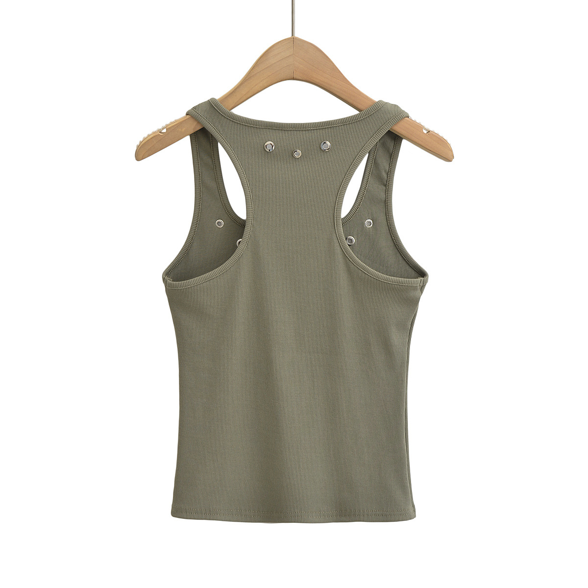 Women's Racerback Tank Tops Tank Tops Rivet Streetwear Solid Color display picture 16