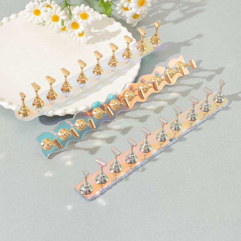 Aurora Phantom Long New Style Nail Art Nail Art Tow Acrylic Metal Finger Rack Display Stand Nail