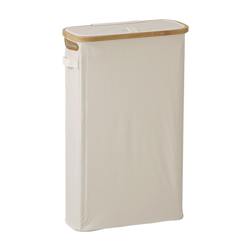 Cesta de almacenamiento de toallas de papel simple para almacenar papel higiénico, cesta de almacenamiento de artículos diversos de bambú con cubierta y caja de toallas plegable