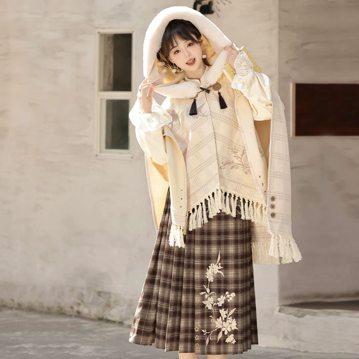 Оригинальный теплый осенний костюм для женщин в китайском стиле