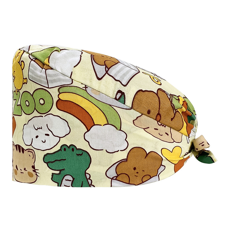 Quirófano sombrero mujer algodón quirúrgico encaje impreso enfermera sombrero nueva hebilla quimioterapia confinamiento masculino oral dental