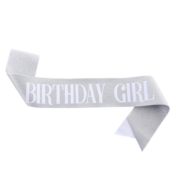 Cross-border birthday party glitter shoulder strap etiquette belt…