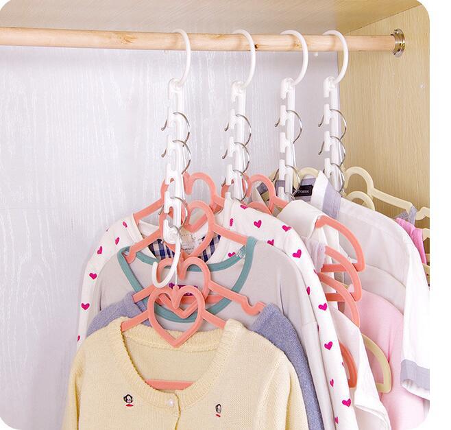 Hanger Eight-in-one Multifunctional Plastic Storage Hanger Five Holes 8 Pack display picture 4