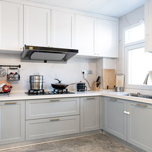 现代简约风家用收纳储物白铝合衣柜全屋定 制工橱柜厨房家具翻新