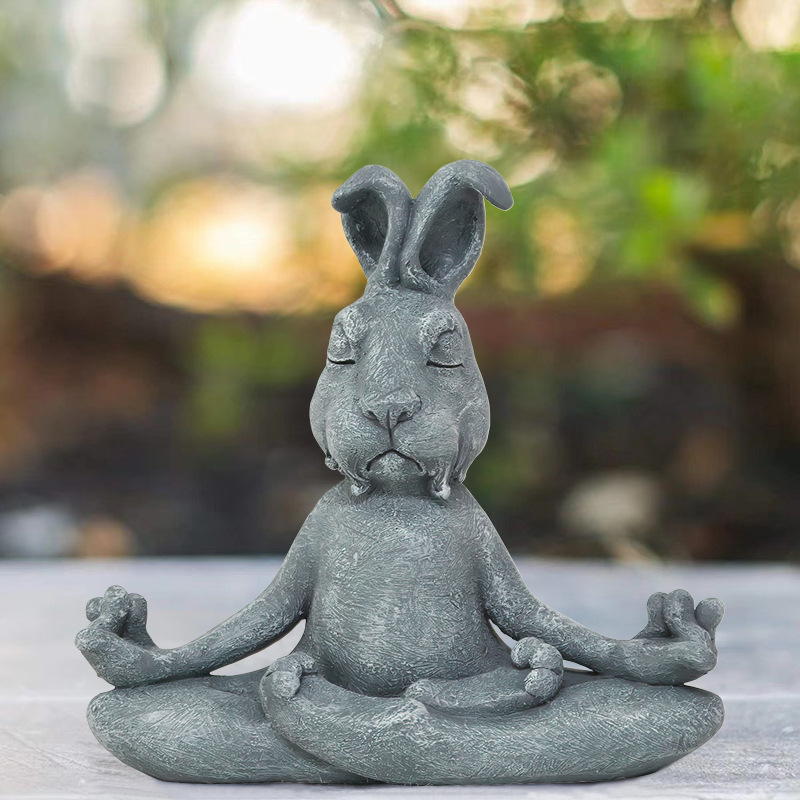  New Products Meditation Meditation Yoga Turtle Statue Resin Ornaments Home Garden Decoration Simulation Animal Ornaments