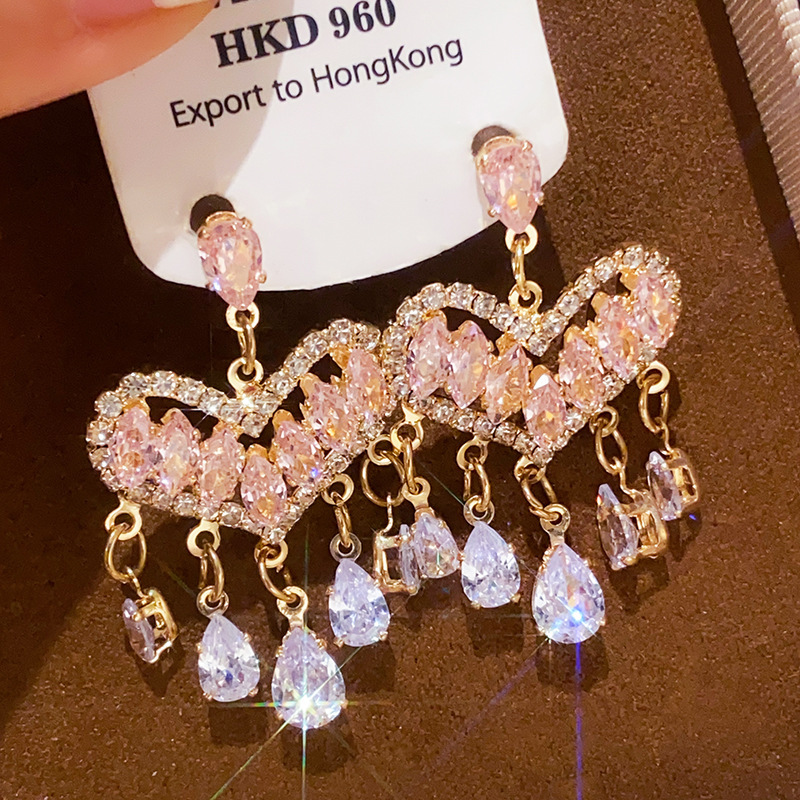 Oro real arco de perlas de aretes