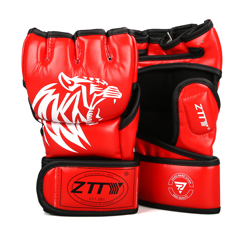 Nuevo MMA medio dedo guantes de boxeo al por mayor Sanda adulto entrenamiento guantes de boxeo