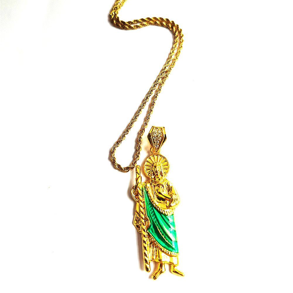 Colgante de goteo clásico transfronterizo padre de San Judas colgante nicho exagerado collar colgante fabricante de joyas