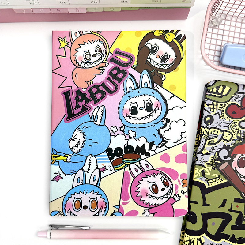 ブティックの新しい落書きラブ布カラーページハードシェルノートブックかわいい漫画ハンドブック学生メモ帳..|undefined