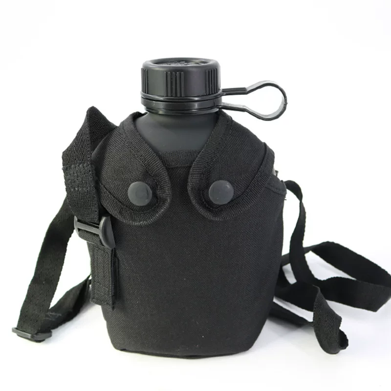 Handheld climbing teapot, black shoulder bag, nostalgia, increased thickness