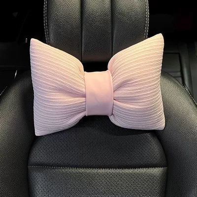 cat single-piece car pad, breathable linen: Universal seat cover - gypsophila-headrest-pink-no-specifications