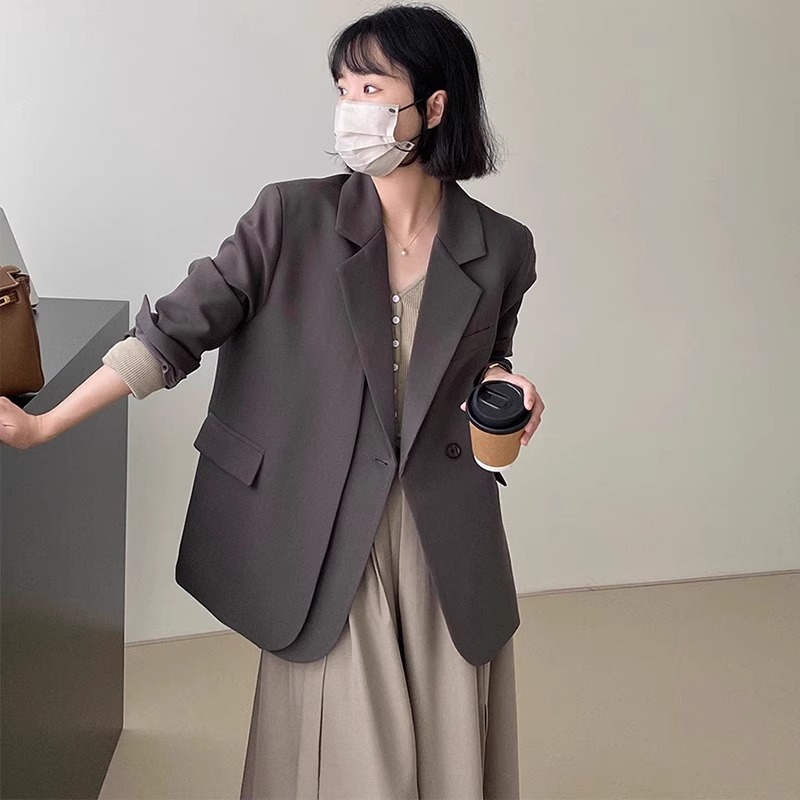 灰色小西装外套女2025新款秋季休闲黑气质名媛感成都超火西服|undefined