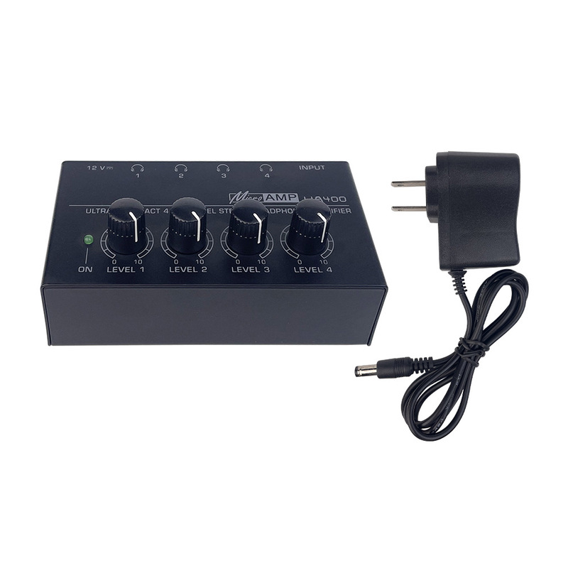 HA400 4路傍受ヘッドホンアンプHeadphone Amplifier耳置き一進四出耳置き|undefined