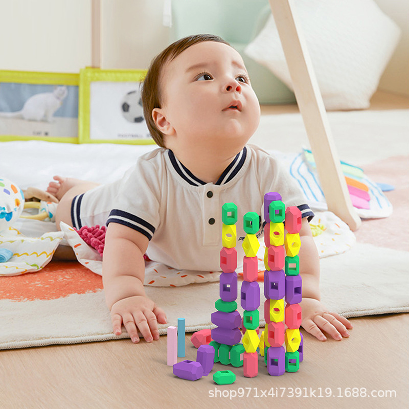 Puzzles de silicona multicolor para niños en venta transfronteriza Bloques de construcción apilados juegos interactivos padres-hijos padres-hijos niños sin BPA