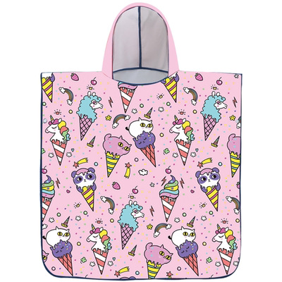 Toalla de baño para niños capa de dibujos animados con capucha bebé absorbente de secado rápido albornoz de natación niño playa toalla de playa portátil