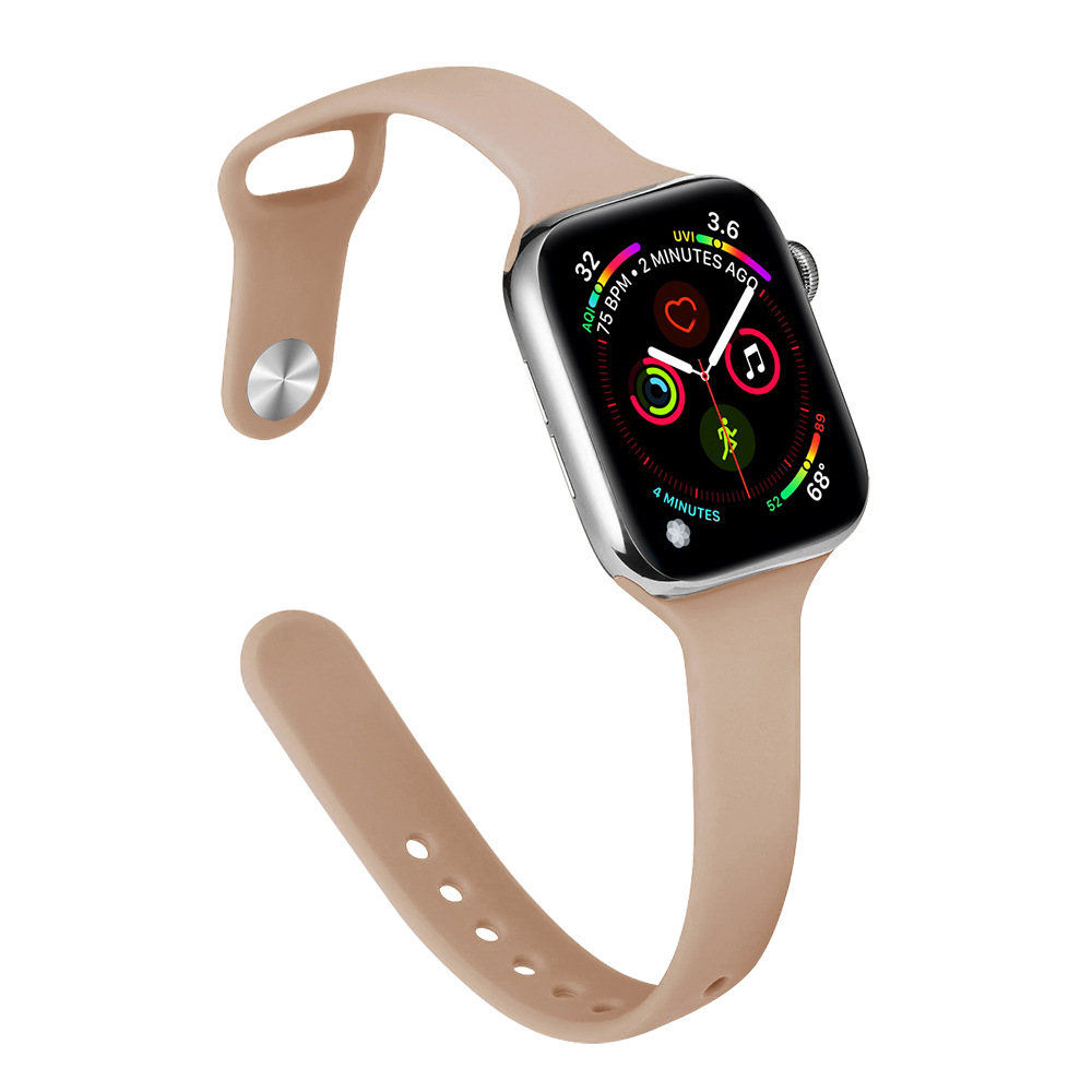 Aplicable Apple Watch correa Applewatch8SE7654 cintura pequeña correa de silicona delgada moda deportiva