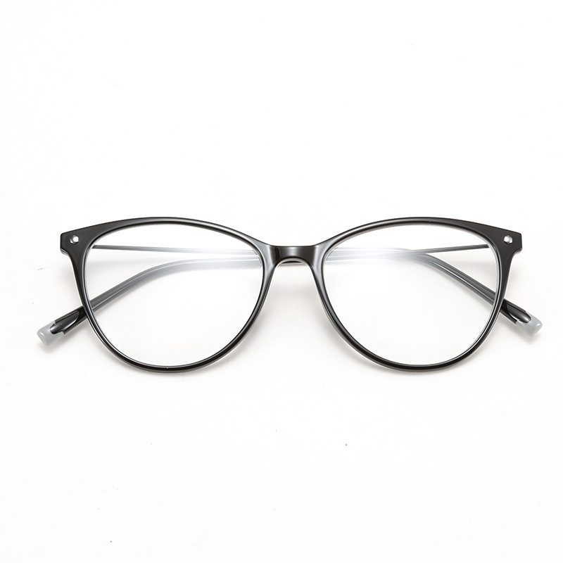 2251レトロ欧米風猫眼超軽量近視眼鏡フレーム潮半円形女性モデルファッションフレームは度数を合わせることができる