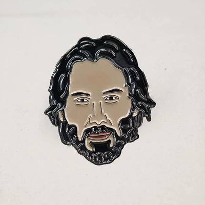 Enamel brooch featuring long hair and a full beard, fan badge for movie enthusiasts, niche collectible, personalized accessory (Yaxa sancaqları) - d11-01-a05e-38-4-5