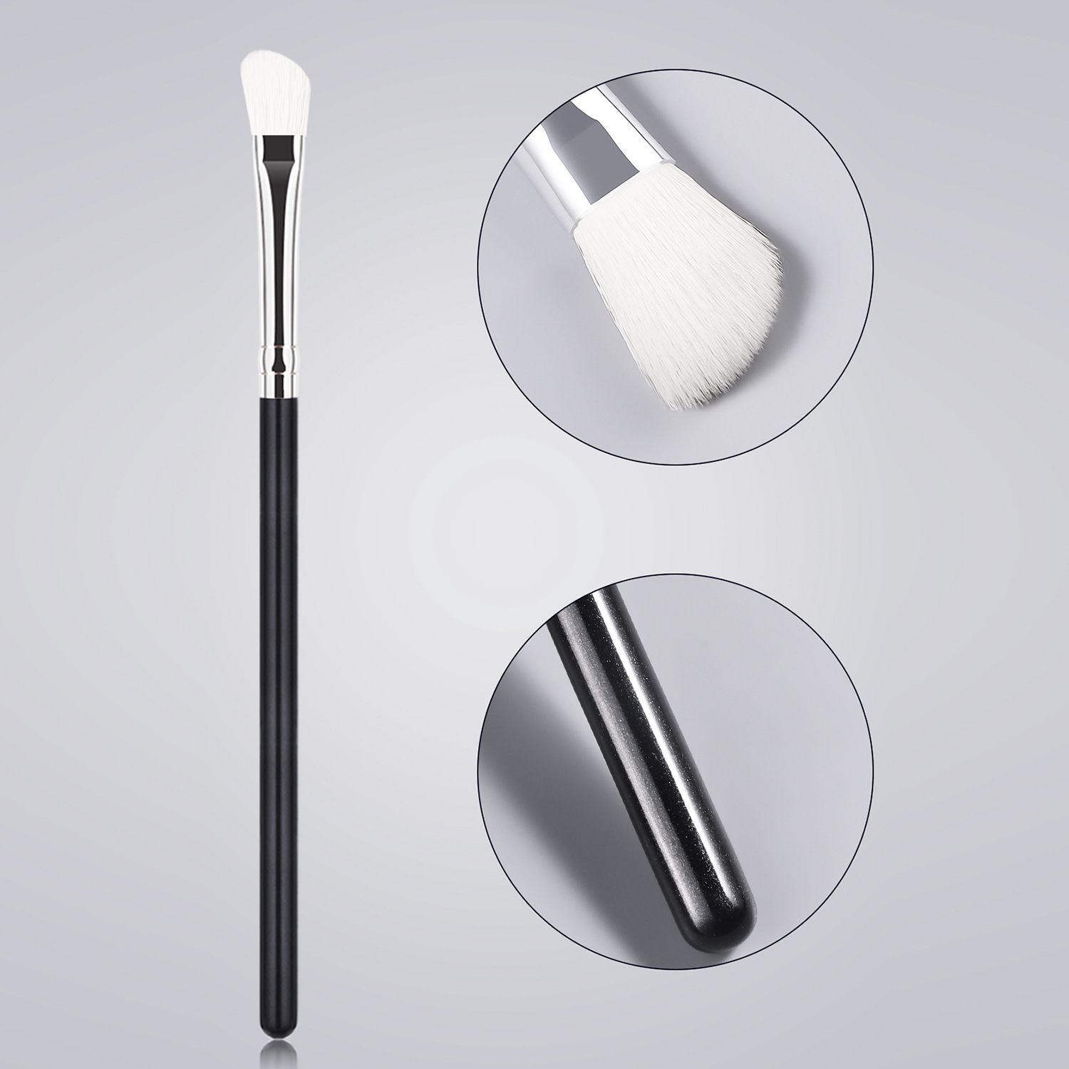 Sombra solo cepillo de maquillaje de alta calidad grande cepillo suelto cepillo de La Fundación cepillo de sombra de ojos cepillo en forma de abanico belleza