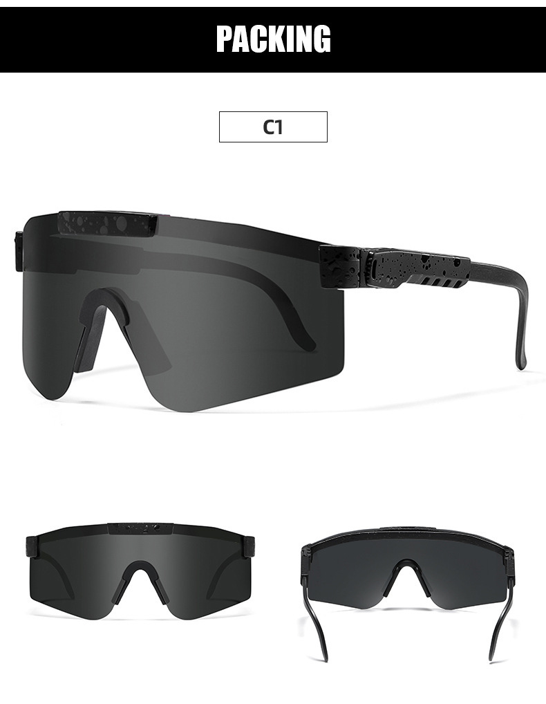 Casual Gradient Color PC UV400 Protection Biker Frameless Sports frame Sunglasses display picture 19