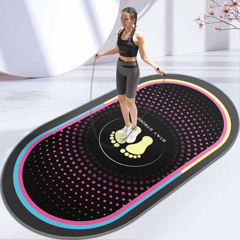 Salto de la cuerda alfombrilla insonorizada colchoneta de absorción de golpes colchoneta de yoga grande engrosada alfombra deportiva de interior antideslizante gimnasio mudo en casa