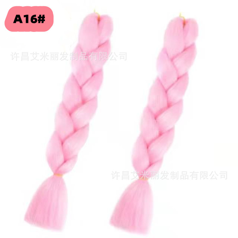 Trenzas africanas con cabello rosa渐 – materiales de alta temperatura, estilo boxeador
