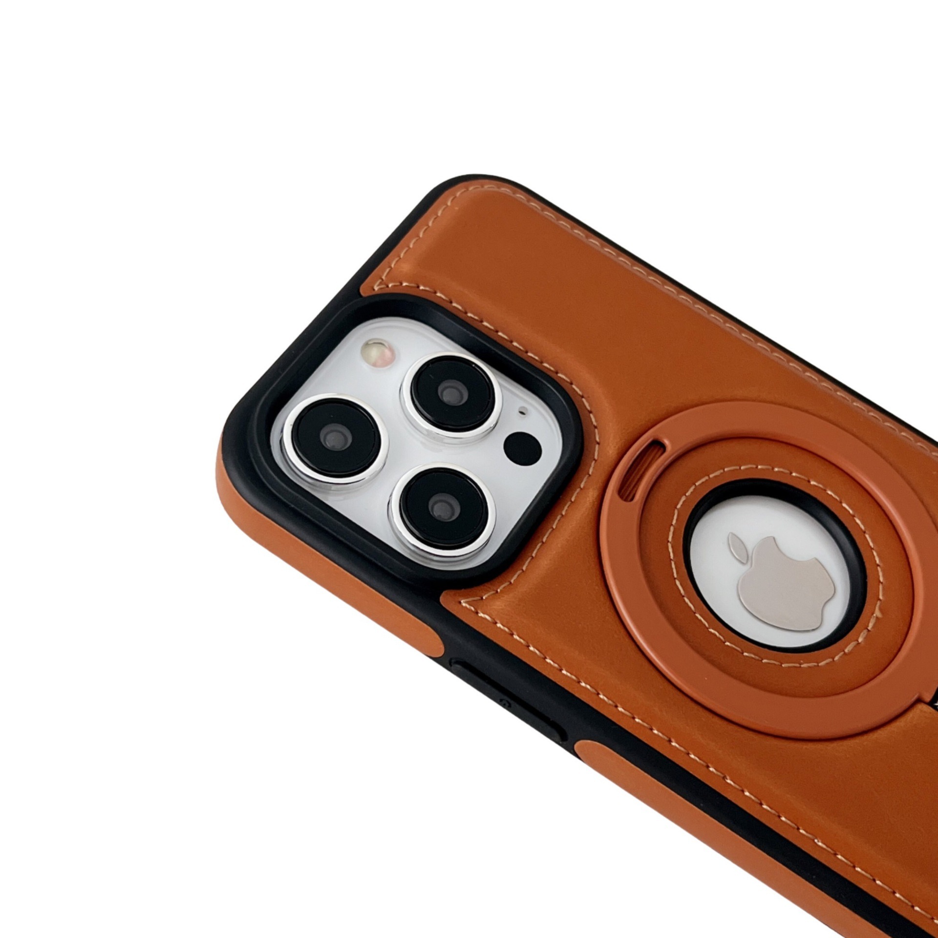Ốp lưng da cao cấp tích hợp giá đỡ cho iPhone 15, 16, 17 Pro Max — 【Đen Cao Cấp】Dòng 17 - Không Lo Lọt Logo, 【Nâu Thanh Lịch】Dòng 17 - Không Lo Lọt Nhãn, 【Gentleman Blue】Dòng 17 - Không Lo Lọt Nhãn, 【Đỏ】Dòng 17 - Không Lo Lọt Nhãn chi tiết 9