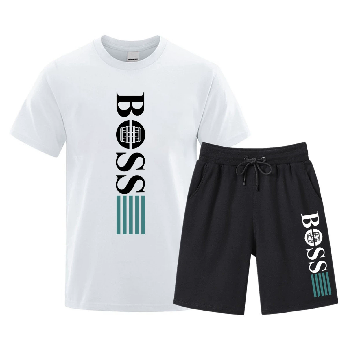 Трансграничные летние мужские хлопковые футболки с круглым вырезом