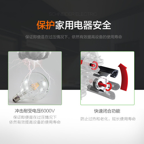 Schneider EA9 series small micro circuit breaker household circuit breaker with leakage protection self-contained over-voltage and under-voltage protection