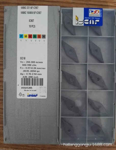 伊斯卡数控车刀片,VNMG 12T302-NF IC907,菱形刀片 伊斯卡刀片
