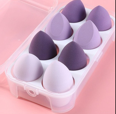 8 casillas moradas en caja