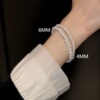 꼬리 체인 랍스터 걸쇠가있는 6mm 진주 18cm
