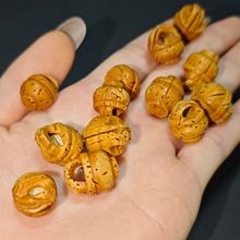 真品桃核 脑纹桃核diy桃篮子纯手工雕刻桃篮婴儿摇篮宝宝桃筐吊坠