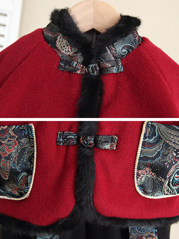 Conjunto de Ropa de Invierno para Niños 7015, Traje Tang de Algodón Grueso, Conjunto de Hanfu de Dos Piezas para el Año Nuevo 2026