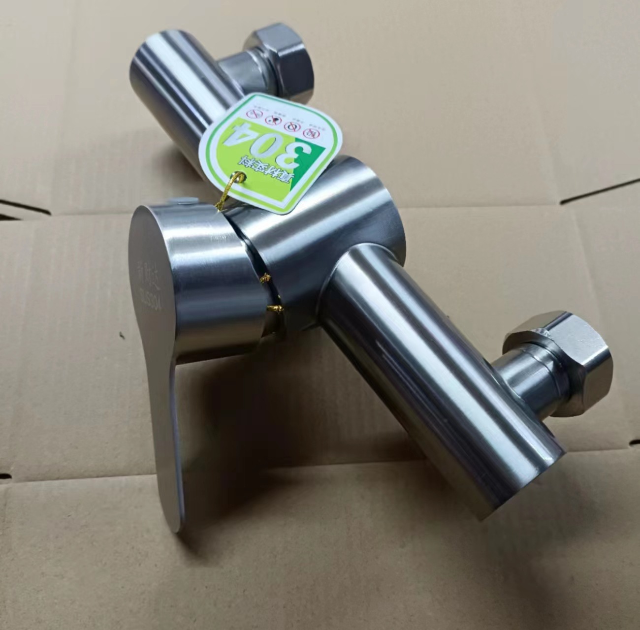 304 de acero inoxidable simple de dos funciones baño ducha sola función caliente y fría válvula de mezcla grifo