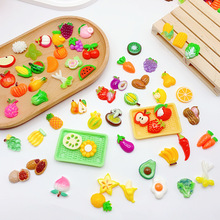 仿真食玩树脂配件水果蔬菜盲袋大混款diy儿童手工过家家材料贴片